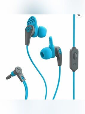 JLab Blue and Gray Wired In-Ear Earbuds with Mic